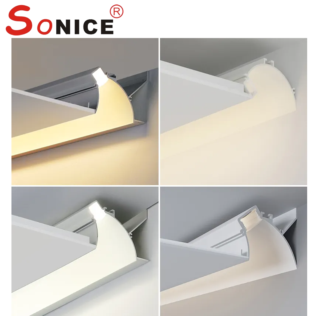 Ceiling corner reflective profile