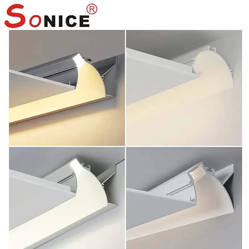 Ceiling corner reflective profile