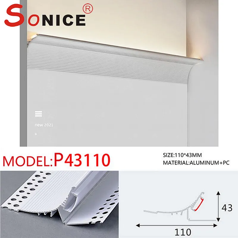 Ceiling corner reflective profile