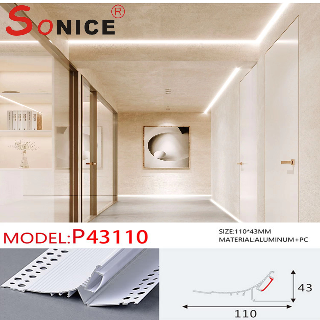 Ceiling corner reflective profile