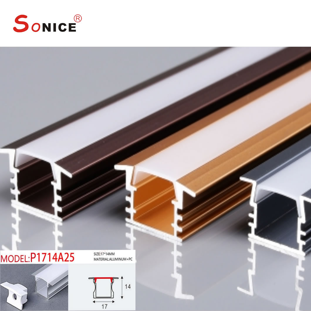 outside, surface mountedLED profile with LED strip
