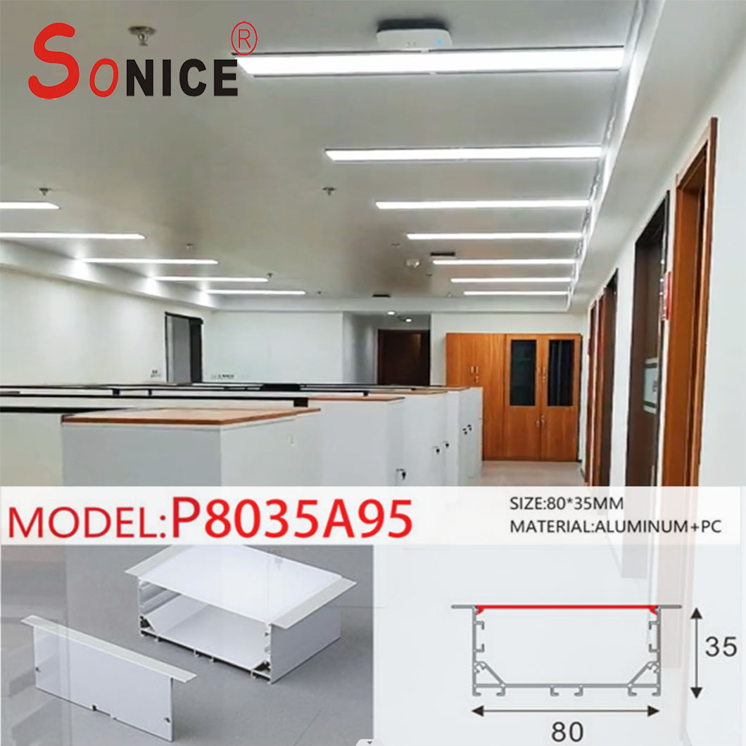 office linear light with led strip or PCB