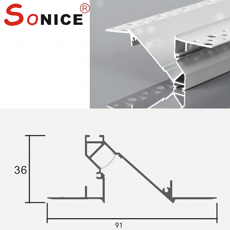 Ceiling corner reflective profile