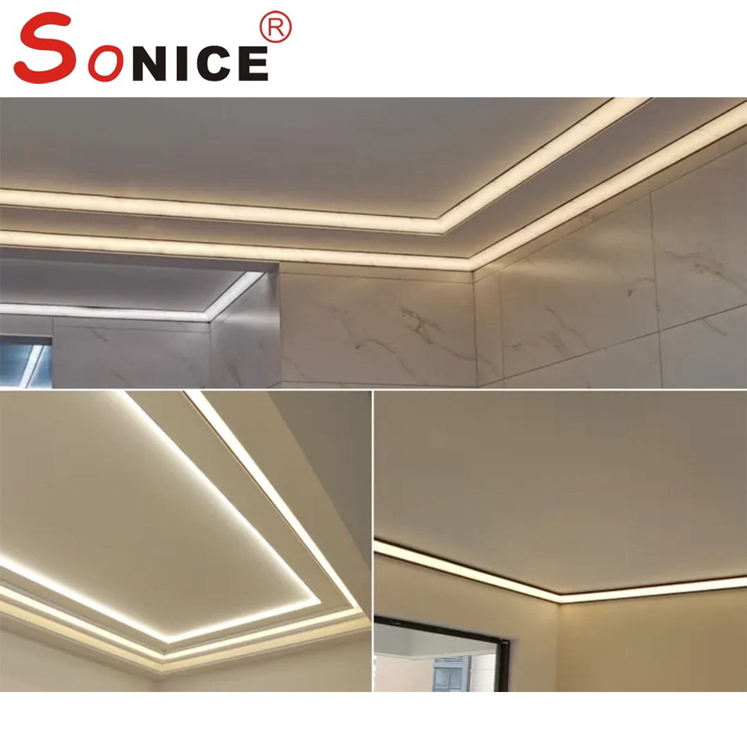 Ceiling corner reflective profile