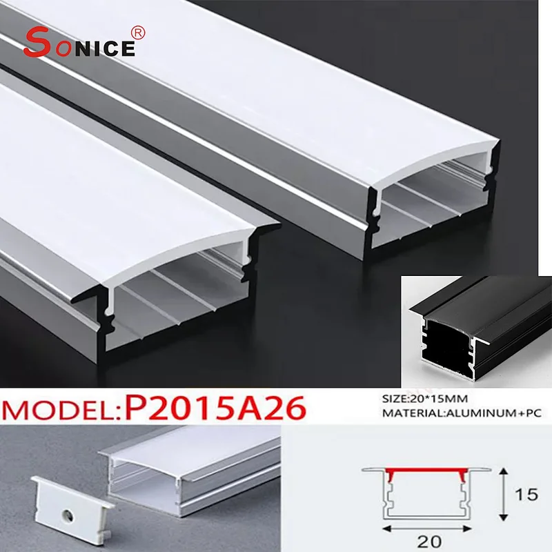 outside, surface mountedLED profile with LED strip