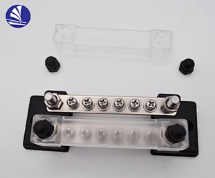 power distribution terminal block ; bus bar with cover; bus bar; terminal studs; terminal studs;power distribution block