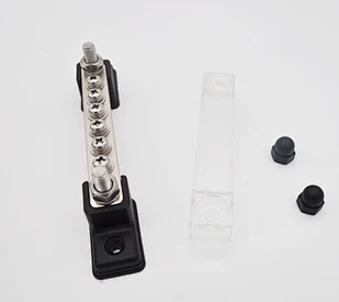 power distribution terminal block ; bus bar with cover; bus bar; terminal studs; terminal studs;power distribution block