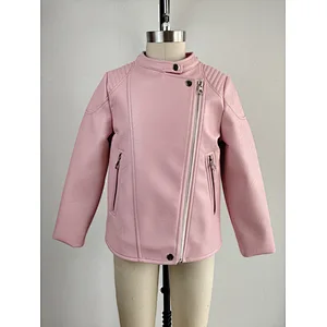 Autumn Fashion Kids Leather Jacket Girls PU Jacket