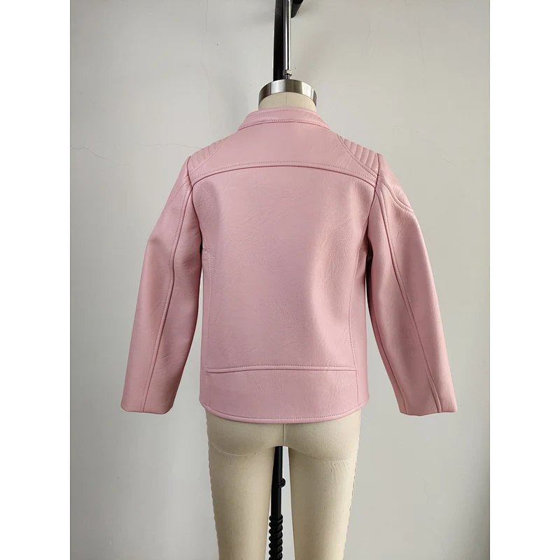 Autumn Fashion Kids Leather Jacket Girls PU Jacket