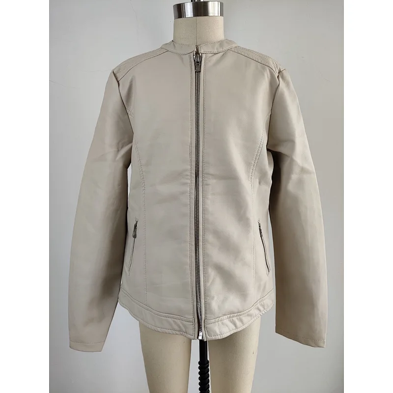 China supplier ex-factory price leather coat for baby girls