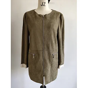 Elegant Style Women Fashion Suede coat