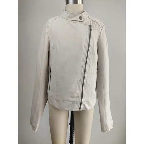High quality fancy girl pu coats