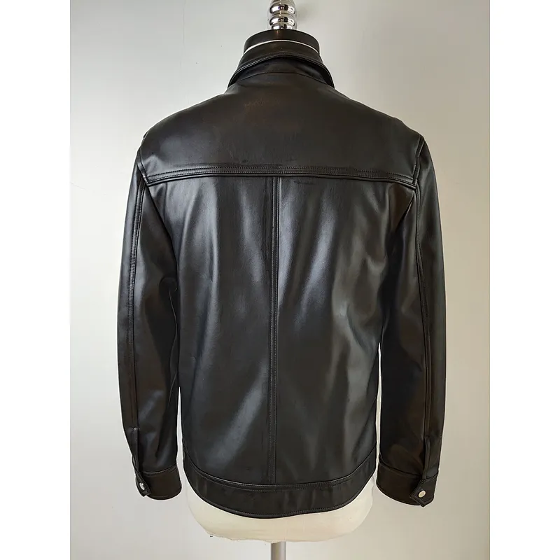 Shiny black casual bomber jackets for men