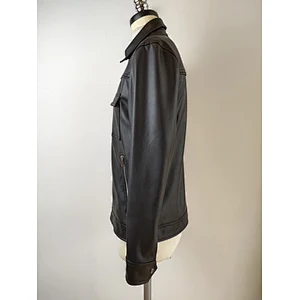Shiny black casual bomber jackets for men