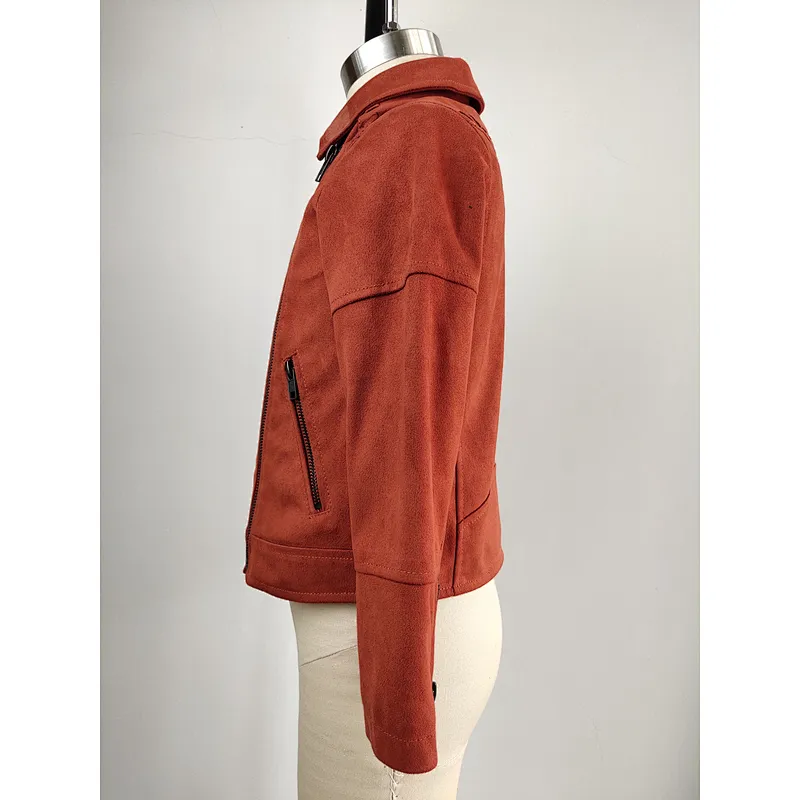 China OEM girl suede coat