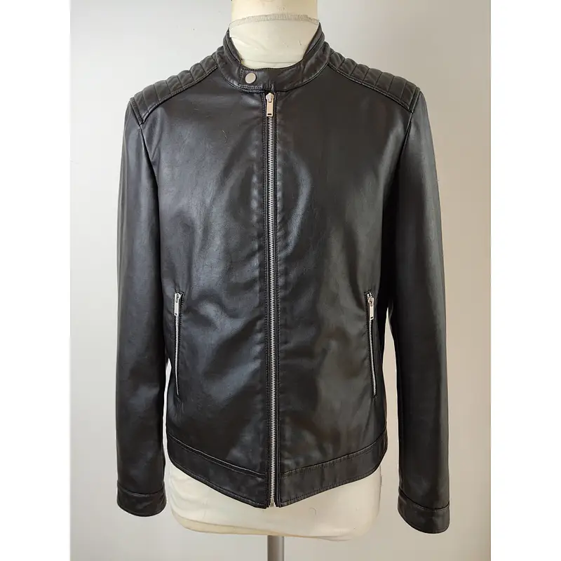China Manufacturer fashion men's pu leather jacket