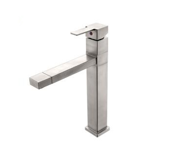 Stainless steel basin tap