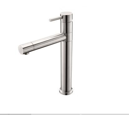 Stainless steel basin tap