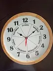 Wooden Wall Clock With Week