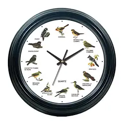 bird sounds wall clock