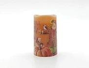 LED wax candle light with decal