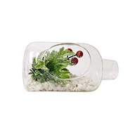 LED glass bottle with xmas deco with light chain