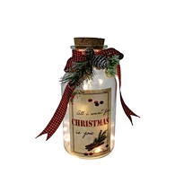 Glass sticker bottle with string light