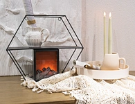 LED metal flameless fireplace