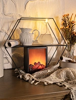 LED metal flameless fireplace