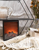 LED metal flameless fireplace