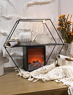 LED metal flameless fireplace