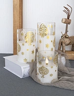 led candle with glass