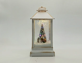 LED xmas snowing lantern
