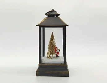 LED xmas snowing lantern