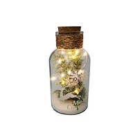 Glass silk printing bottle with string light