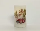 LED wax candle light with decal