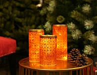 LED glass tube with string light