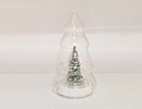 LED glass tree with xmas tree deco