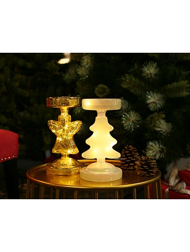 LED Glass candle holder