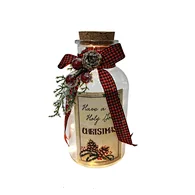 Glass sticker bottle with string light