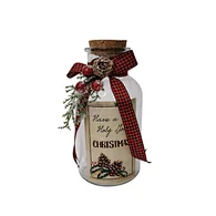 Glass sticker bottle with string light