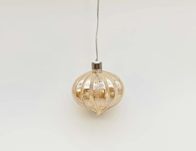Led hanging glass decoration