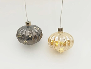 Led hanging glass decoration