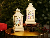 LED xmas snowing lantern