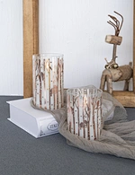 glass candle holder with wax