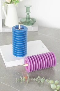 LED shaped wax candle