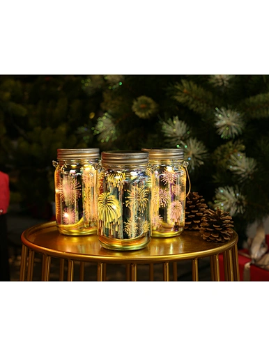 LED glass jar