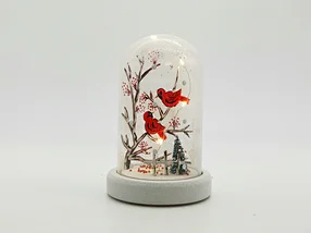 LED glass cover with xmas scene
