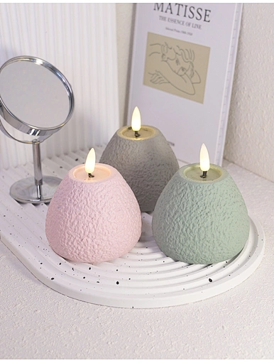 led light led candle night light cement light wax candle