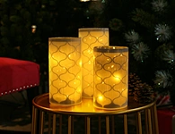 LED glass tube with string light